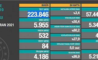 Türkiye'de koronavirüsten 84 kişi daha hayatını kaybetti