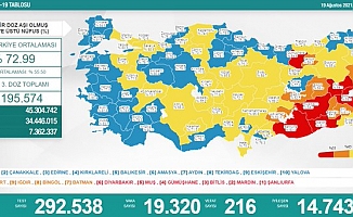 Türkiye'de koronavirüsten 216 kişi daha hayatını kaybetti