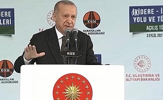 Erdoğan, memleketi Rize'de: "Türkiye’nin değişik yerlerinden ne kadar sol, komünist varsa alıp buraya geliyorlar"