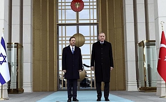 Erdoğan: "Bu tarihi ziyaretin Türkiye-İsrail ilişkilerinde yeni bir dönüm noktası olacağına inanıyorum"
