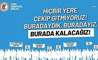 TTB: "Dün, bugün olduğu gibi yarın da burada, bu topraklarda kalacağız”