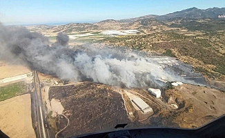 İzmir'de bir yangında Bergama'da çıktı