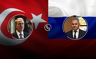 Hulusi Akar, Rus mevkidaşı Sergey Şoygu ile telefonda görüştü