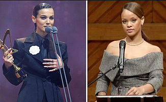 Pınar Deniz'in konuşmasıyla Rihanna'nınki arasında büyük benzerlik ortaya çıktı