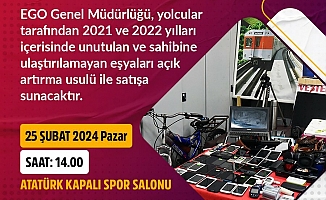 EGO, toplu taşıma araçlarında unutulan eşyaları satışa çıkarıyor