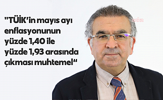 Ekonomist Prof. Dr. Yılmaz: "TÜİK’in mayıs ayı enflasyonunun yüzde 1,40 ile yüzde 1,93 arasında çıkması muhtemel“