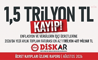 DİSK: Enflasyon ile vergilerin işçi ücretlerine 7 aylık toplam faturası en az 1 trilyon 487 milyar TL
