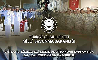 Sözleşmeli erbaş ve erlerin kamuda istihdam ön başvuru duyurusu yayımlandı