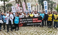 İzmir'de sağlıkta şiddete protesto